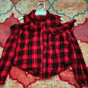 off the should long sleeve blouse